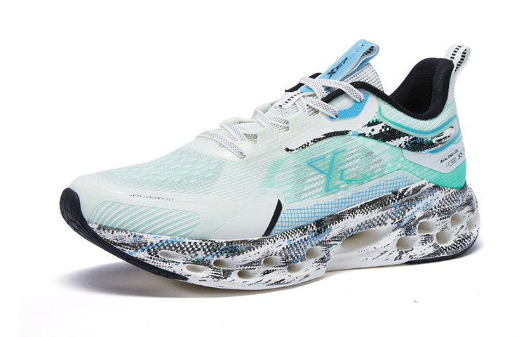 XTEP Cushioning Spin 10.0 Cushioning Slip Resistant Abrasion Resistant Low top Running Shoes Men’s White Green