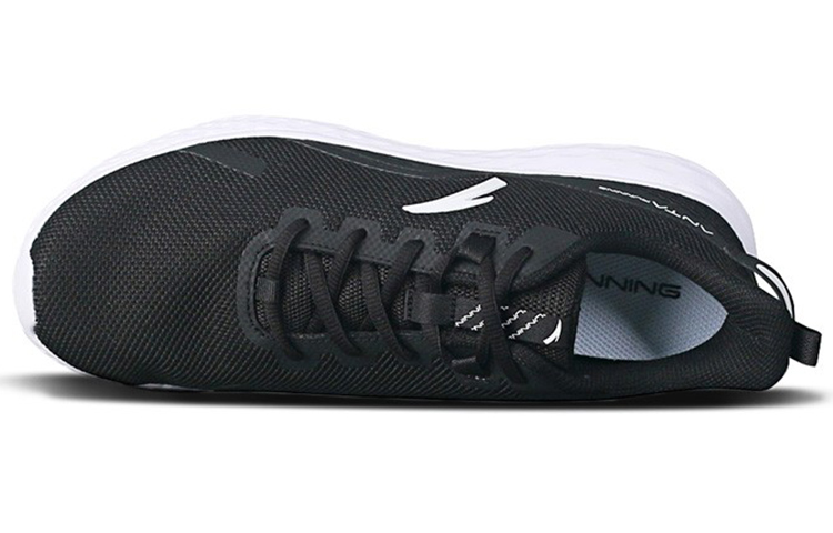 Anta Comfortable Slip Resistant, Abrasion Resistant, Breathable, Rebound Low top Running Shoes Men’s Black White