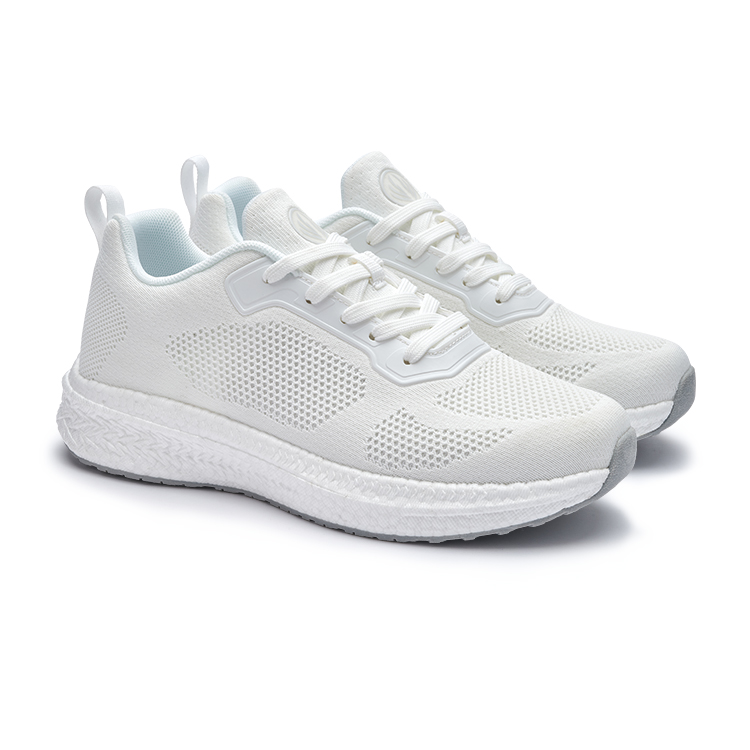 FINEPLAN Slip Resistant Abrasion Resistant Low top Running Shoes Unisex White
