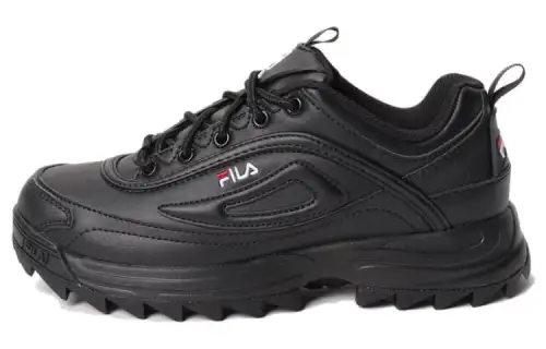 FILA Distorter Comfortable Cushioning, Wear Resistant Low top Running Shoes Unisex Black