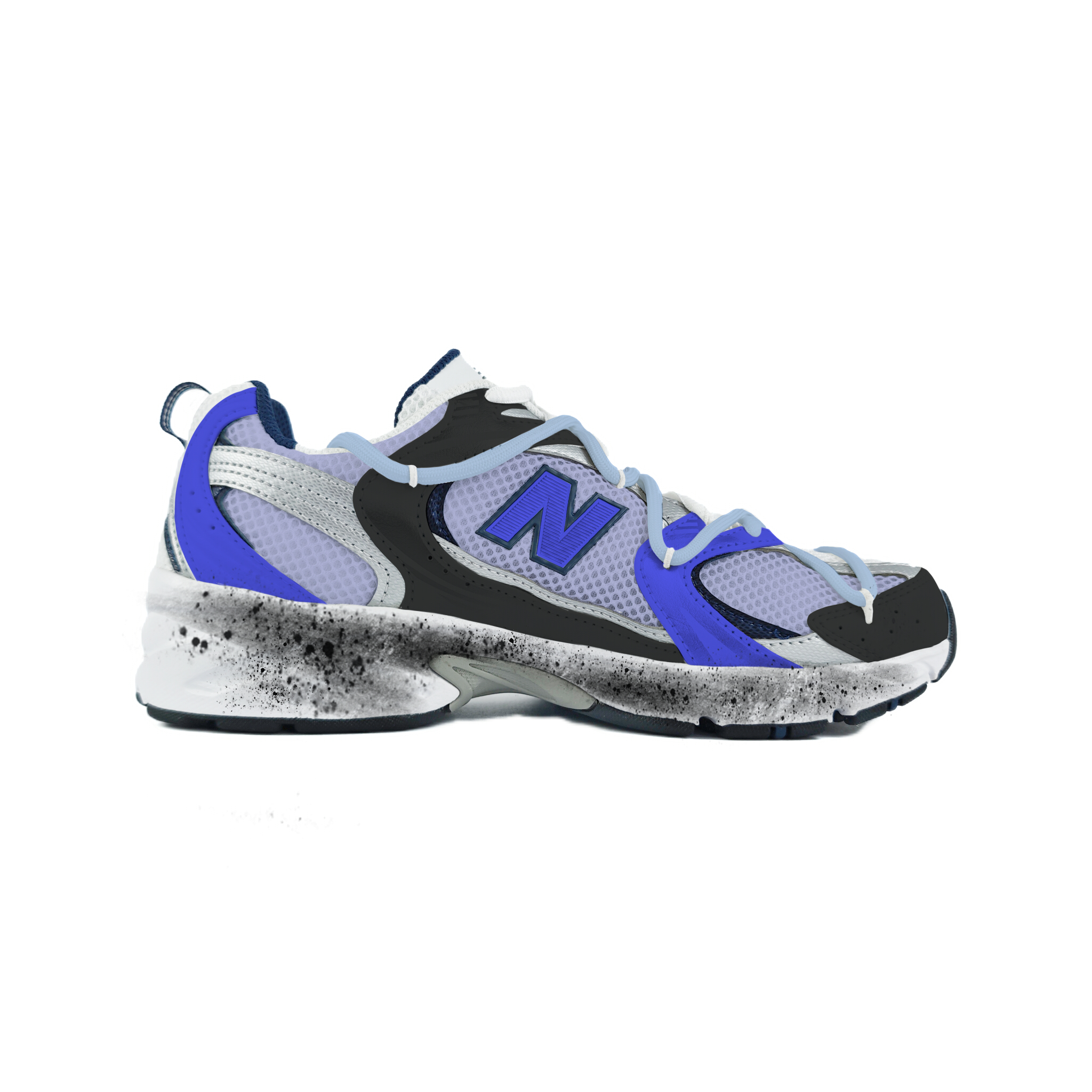 New Balance NB 530 Abrasion Resistant Slip Resistant Low top Running Shoes Unisex White Purple