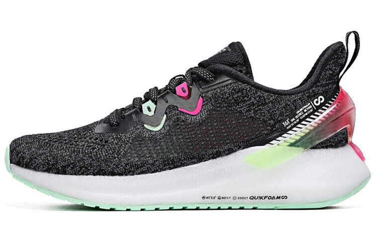 361° Q Tun Super, Bright Eyes Mesh Breathable Low top Running Shoes Women’s Black Pink