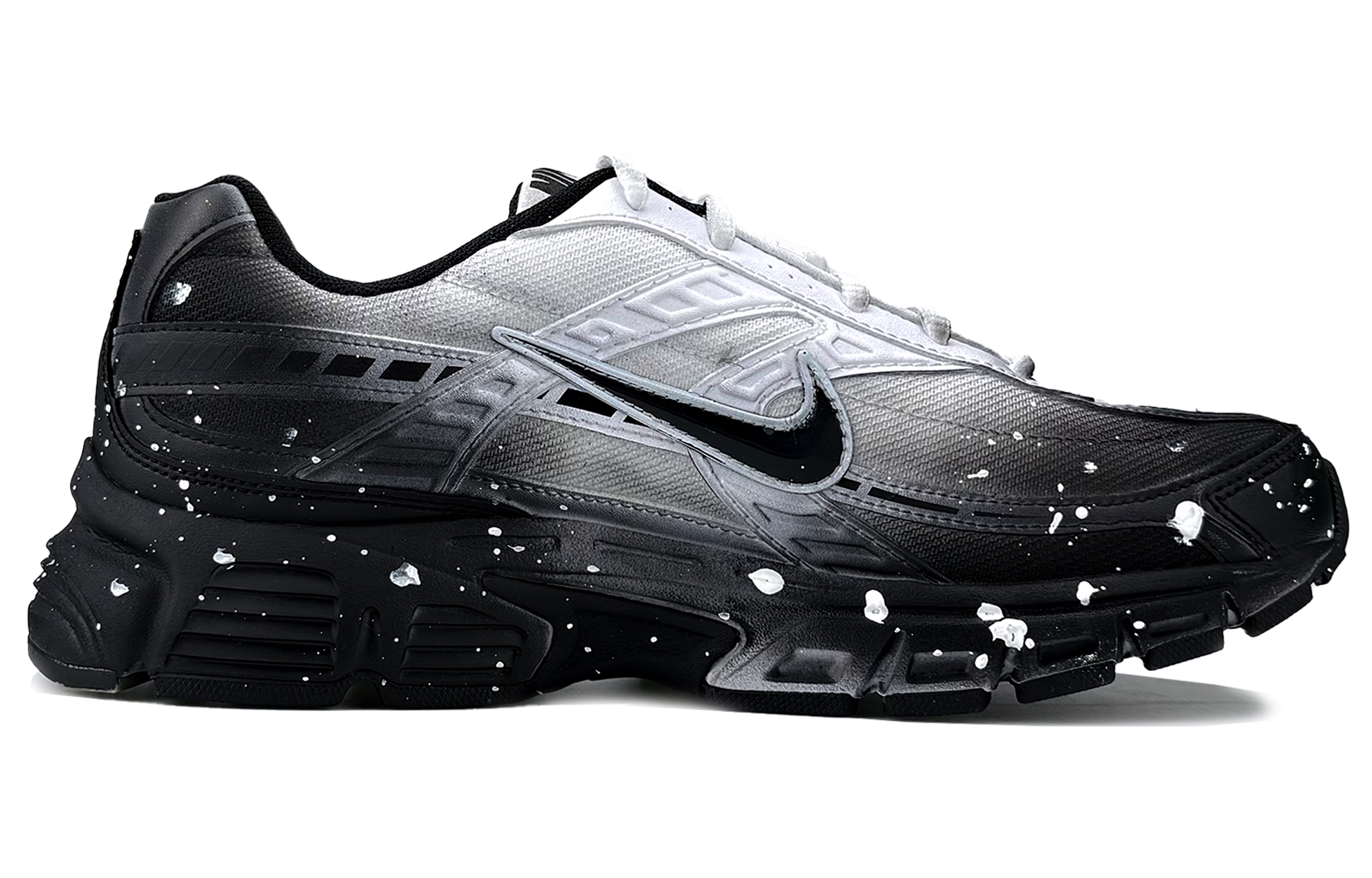 Nike Initiator Abrasion Resistant Low top Running Shoes Men’s Black White