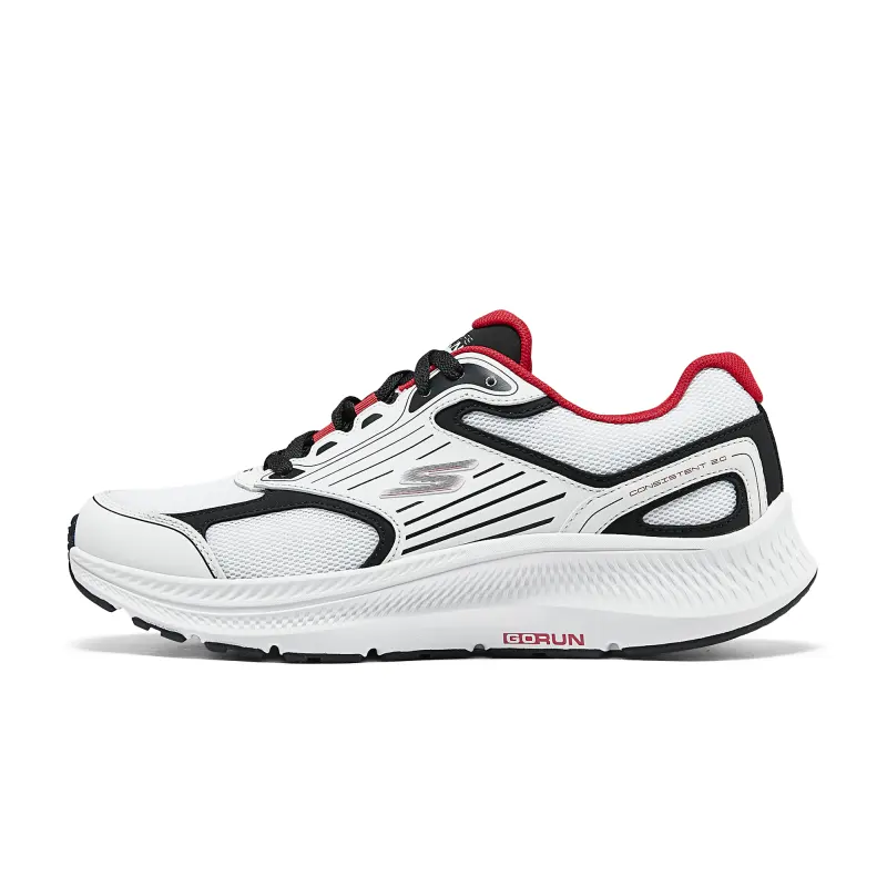 Skechers Go Run Consistent 2.0 Breathable And Lightweight Low top Running Shoes Men's White Black
