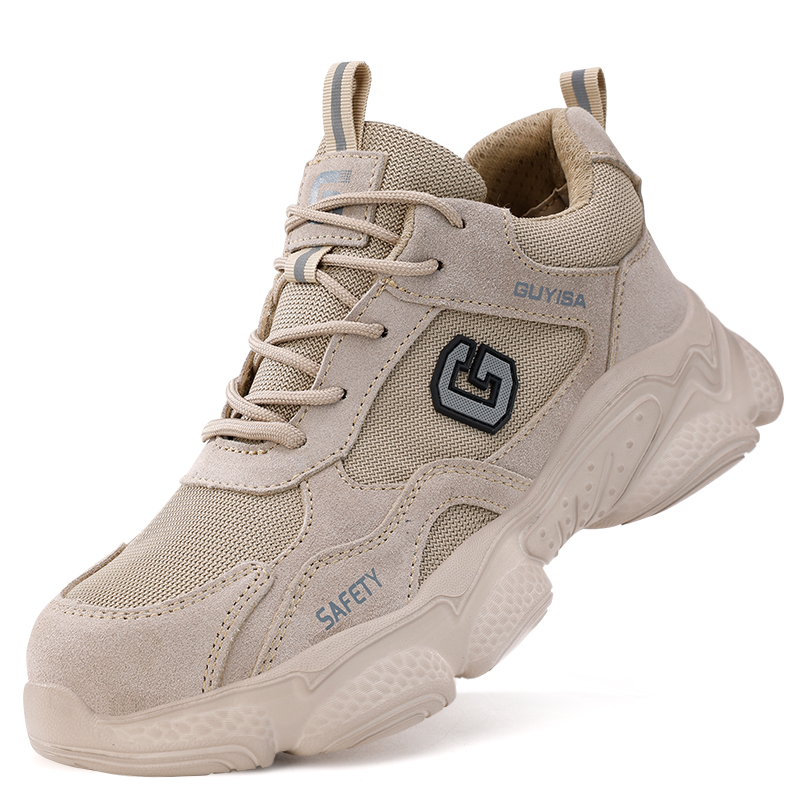 LANOUDUN Support Abrasion Resistant High top Outdoor Shoes Unisex Khaki