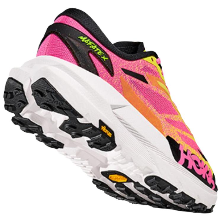 HOKA ONE ONE Mafate X Breathable And Lightweight Casual Trail Running Shoes Men’s Pink Yellow