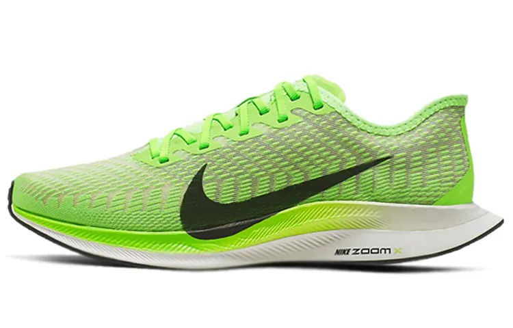 Nike Pegasus Turbo 2 Fabric Slip Resistant Lightweight Low top Running Shoes Men's Black Green
