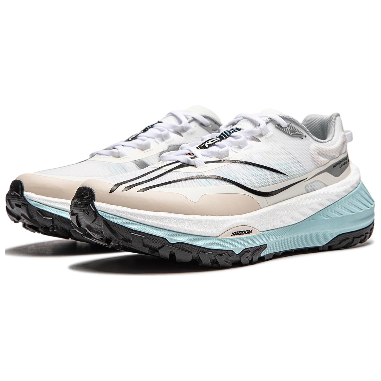 Li Ning De Lu Series Cushioning Slip Resistant Abrasion Resistant Support Rebound Low top Running Shoes Women’s Ecru