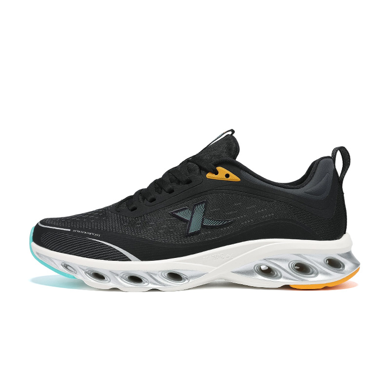 XTEP Cushioning Abrasion Resistant Breathable Low top Casual Running Shoes Men’s Black Aurora Green Ice Cream Yellow
