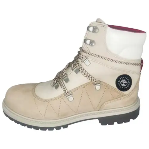 Timberland Abrasion Resistant Short Mid Calf Outdoor Boots Women's Beige
