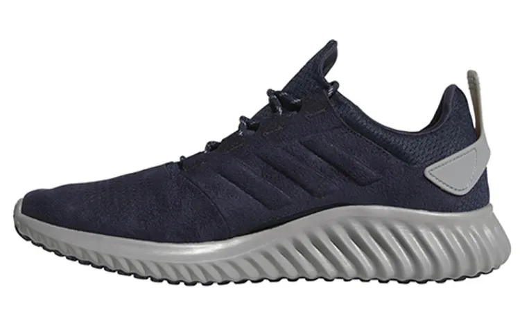 Adidas AlphaBounce Fabric Slip Resistant Lightweight Non slip Lightweight Low top Marathon Running Shoes Men's Navy