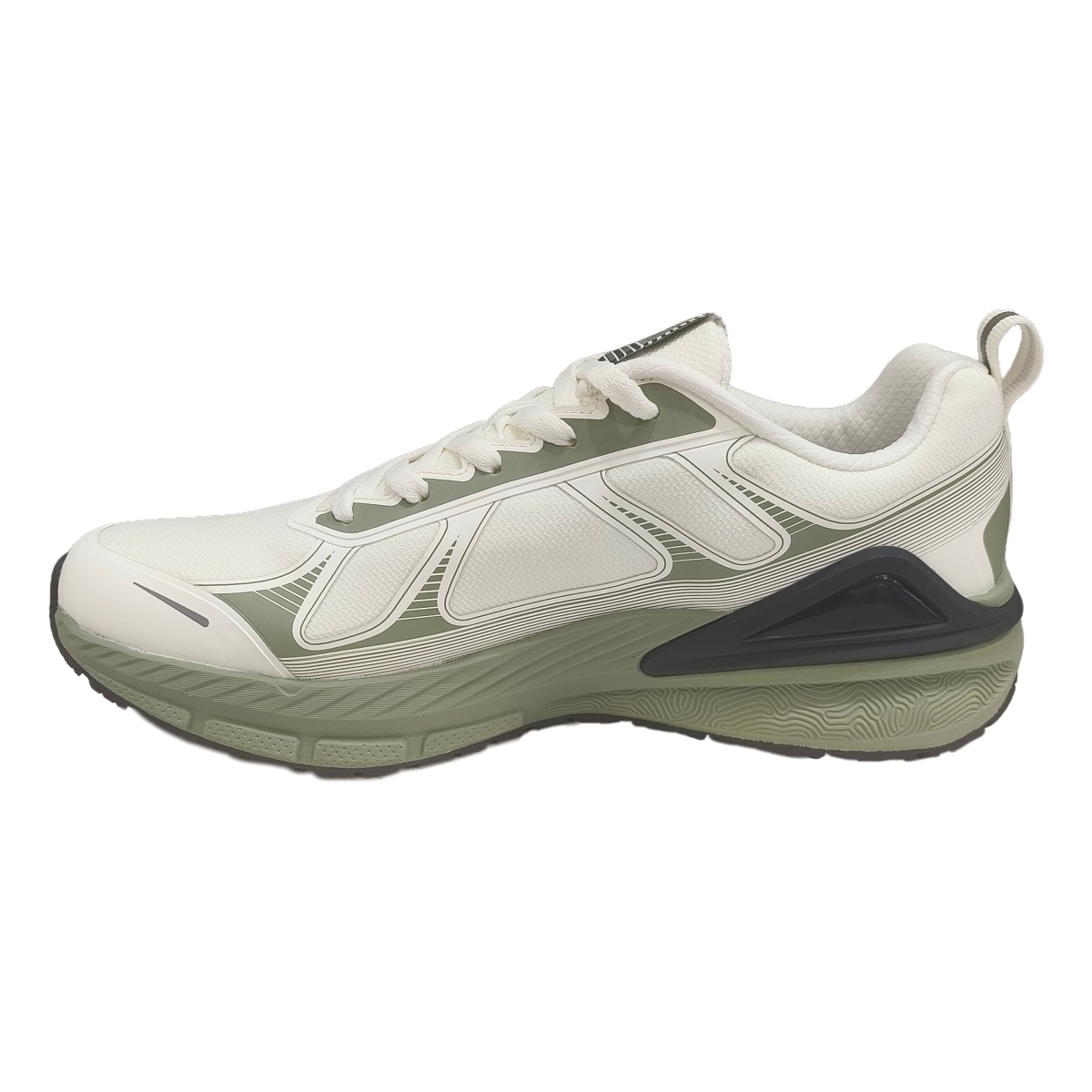 PEAK Cushioning Rebound Abrasion Resistant Support Low top Sprint Running Shoes Men’s White Green