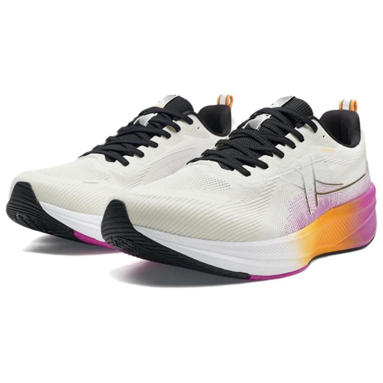 XTEP 6.0 Speed Cushioning Slip Resistant Breathable Low top Casual Running Shoes Men’s Sail White Fuchsia