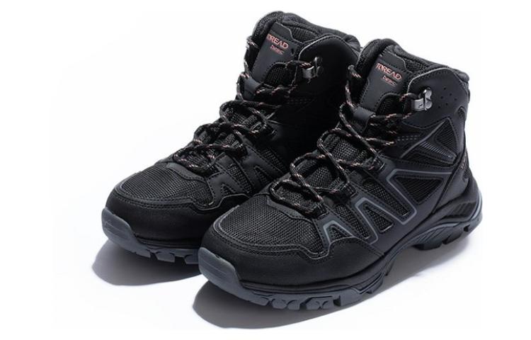 TOREAD Slip Resistant, Abrasion Resistant, Breathable High top Outdoor Shoes Women’s Black Gray