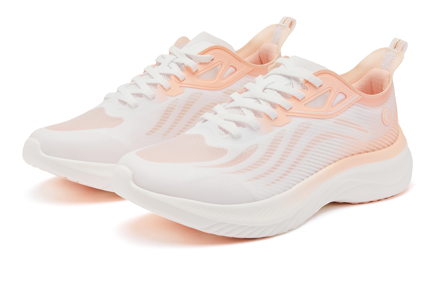QIAODAN Light Speed 4.0 PLUS Running Shoes Women’s Low Top Jordan White Enamel Pink