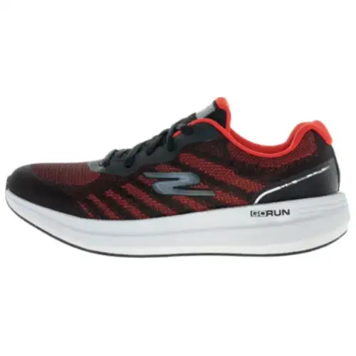 Skechers Go Run Pulse Comfortable Abrasion Resistant Breathable Low top Running Shoes Men's Black Red