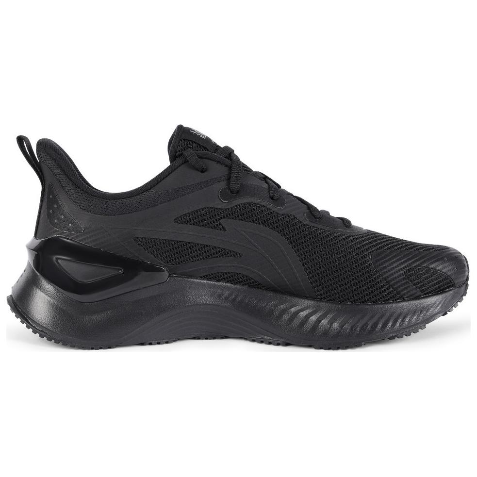 Li Ning Cushioning Slip Resistant Abrasion Resistant Low top Casual Running Shoes Men’s Black