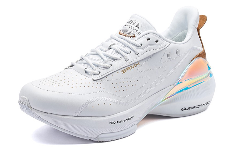 361° Cushioning Abrasion Resistant Breathable Lightweight Low top Running Shoes Men’s Silver White