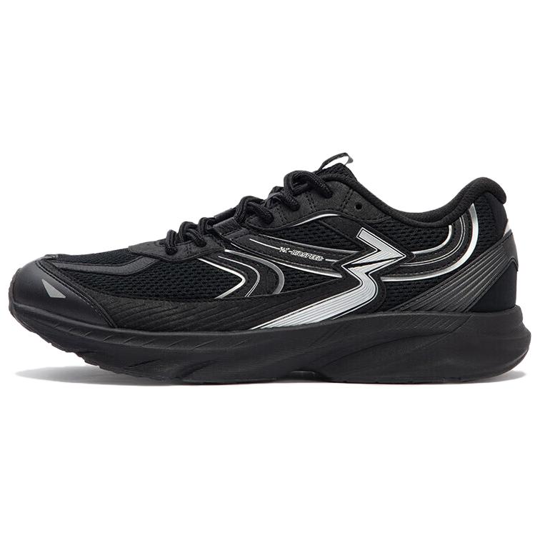 361° Abrasion Resistant Low top Running Shoes Men’s Black Silver