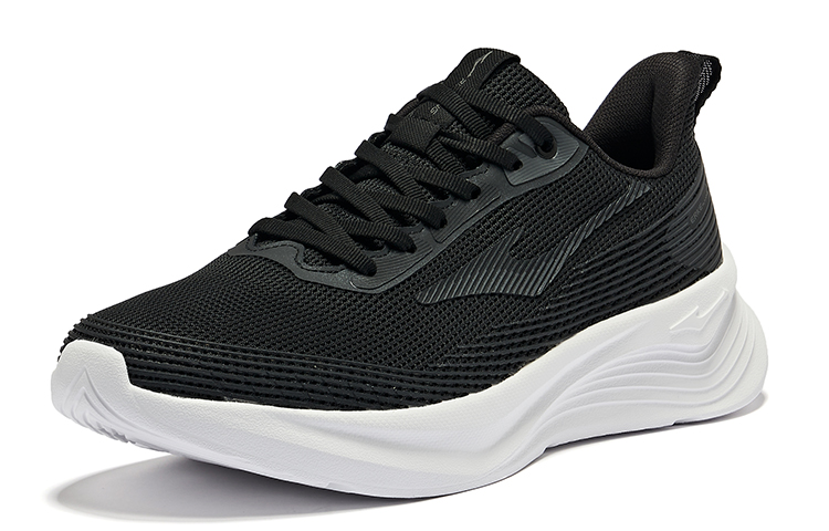 Erke Cushioning, Wear Resistant Low top Casual Running Shoes Men’s Jet Black