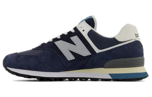New Balance NB 574 retro comfortable suede fabric leather wear-resistant low-top casual running shoes men's blue