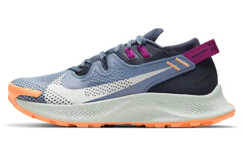 Nike Pegasus Trail 2 Weaving Sports Mesh Fabric Synthetic Leather Shock Absorbing, Anti-slip and Wear Resistant Low Top Cross-country Running Shoes Women's Blue Gray Purple
