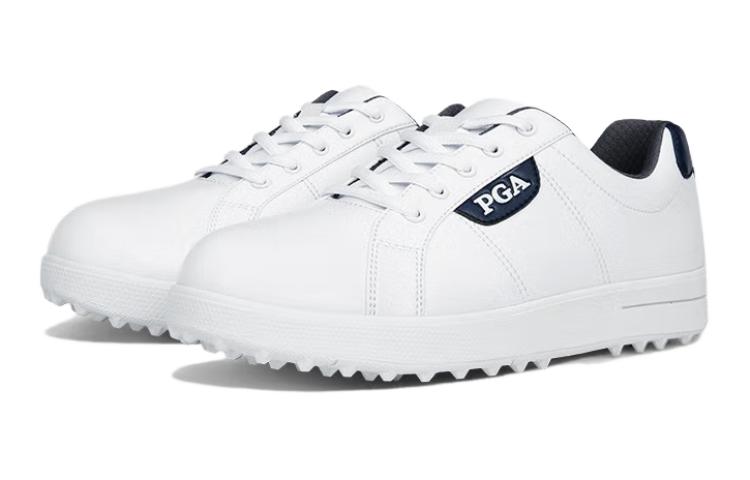 PGA Cushioning, Wear Resistant Low top Golf Shoes Unisex White
