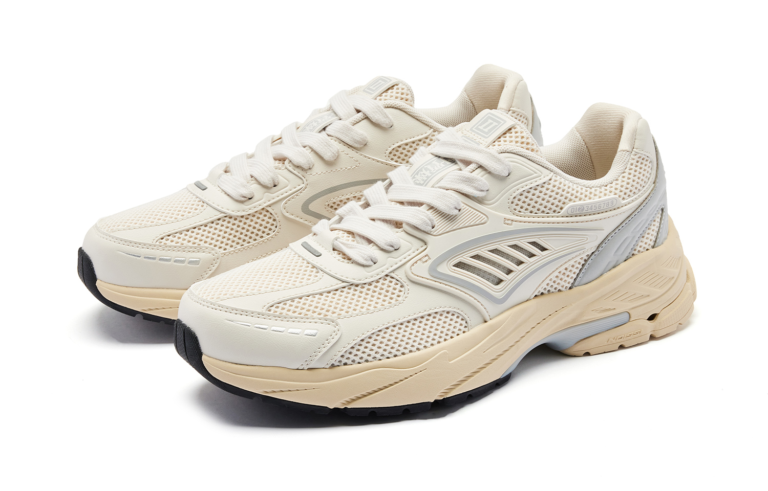 QIAODAN Kaiyuan 2.0 Comfortable Abrasion Resistant Abrasion Resistant Low top Running Shoes Men’s Beige