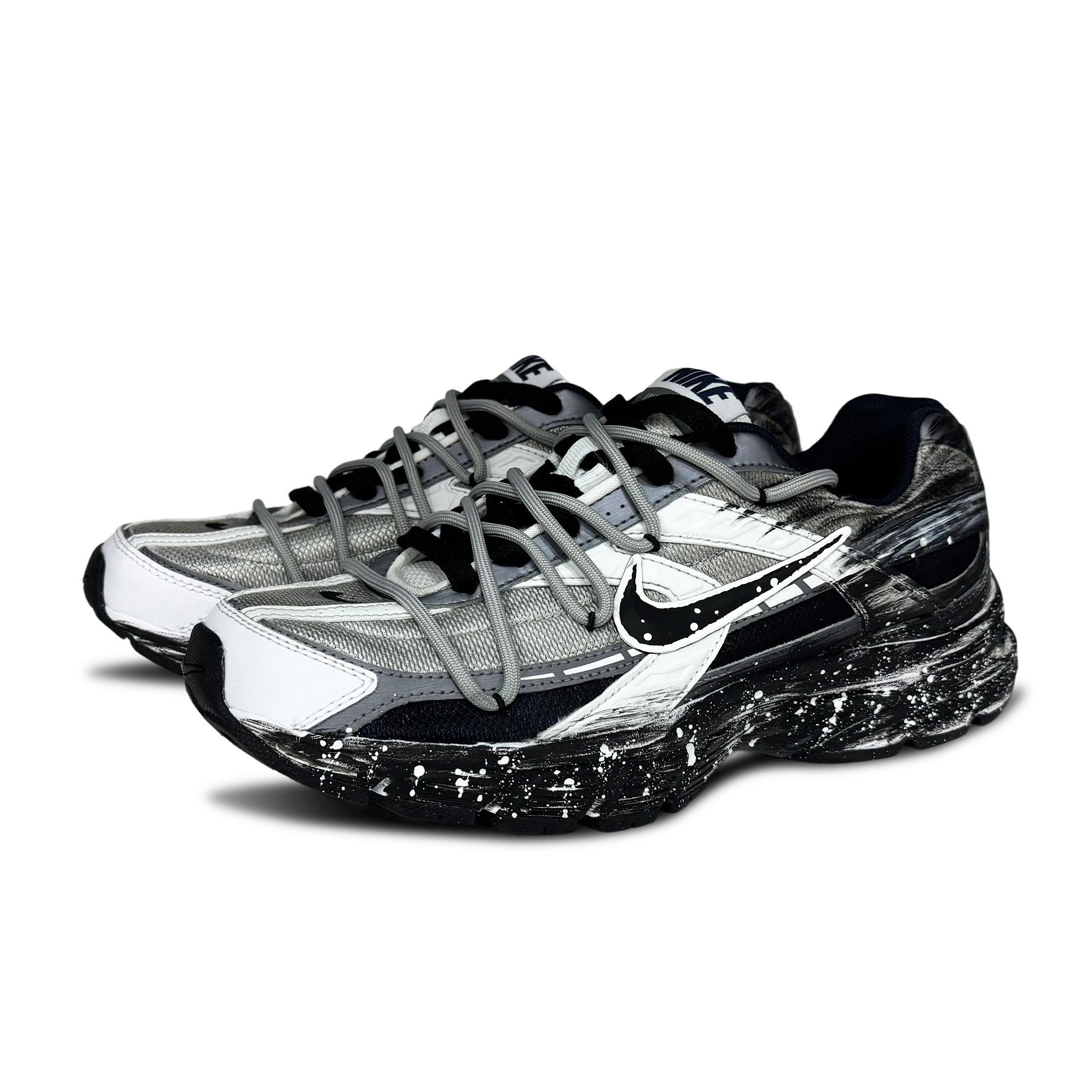 Nike Initiator Abrasion Resistant Low top Running Shoes Unisex Black White