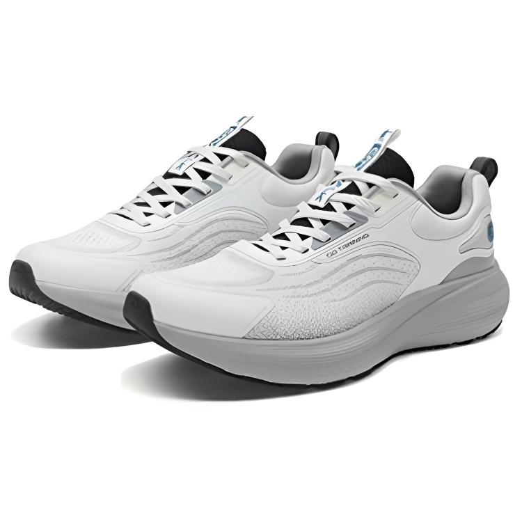 QIAODAN Variety Training Collection Running Shoes Men’s Low Top Gray Silver/Steel Gray