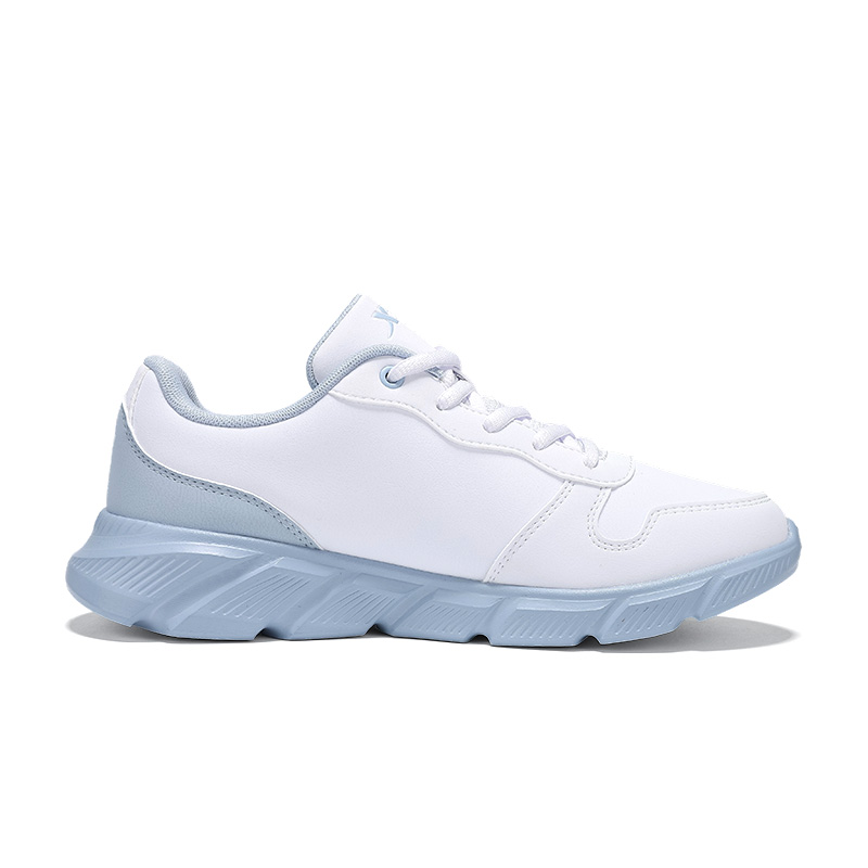 XTEP Cushioning Breathable Low top Casual Running Shoes Women’s New White Dusk Dusty Blue