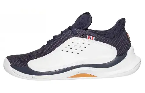 FILA Comfortable Cushioning, Wear Resistant Low top Running Shoes Unisex White Blue Korean Style