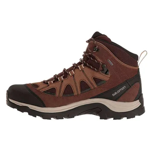 SALOMON Gore Te Authentic Ltr Slip Resistant, Abrasion Resistant, Lightweight High top Outdoor Shoes Brown