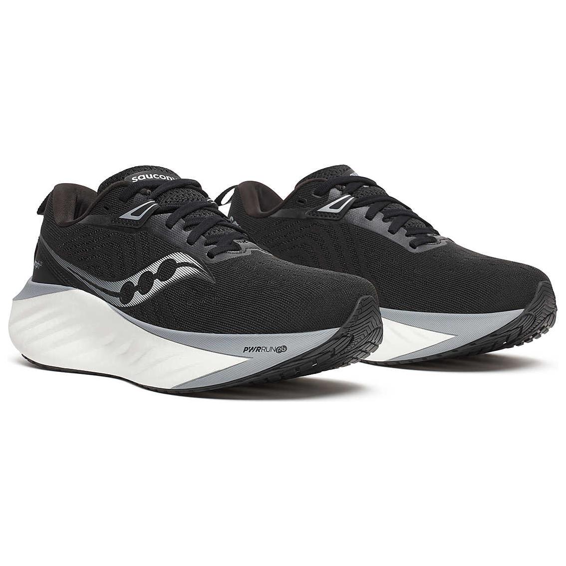 Saucony TRIUMPH 22 Slip Resistant Abrasion Resistant Low top Casual Running Shoes Women’s Black White