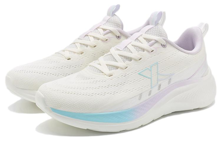 XTEP Fabric Comfortable Slip Resistant, Abrasion Resistant, Breathable Low top Running Shoes Women’s White Blue Purple