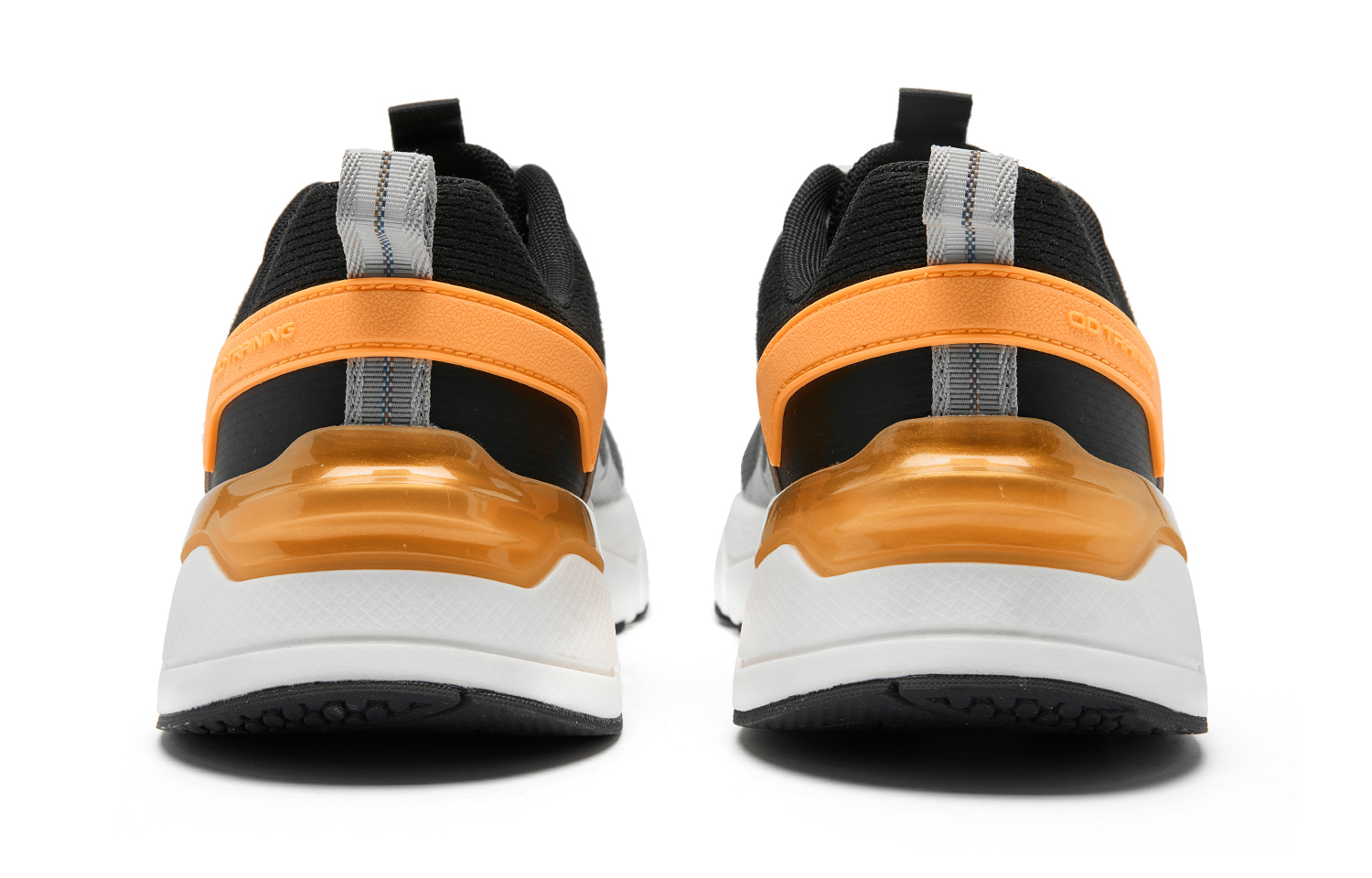 QIAODAN Comfortable Slip Resistant Low top Running Shoes Men’s Black Orange