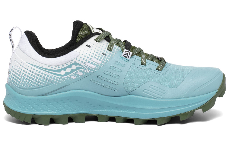 Saucony Mesh Cushioning Slip Resistant Abrasion Resistant Low top Casual Running Shoes Women’s Blue White