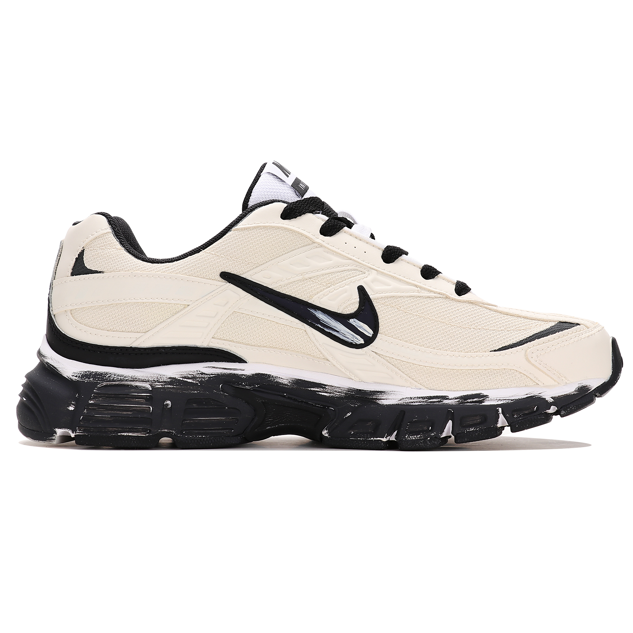 Nike Initiator Cushioning Support Low top Running Shoes Men’s Beige Black