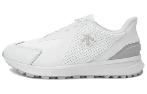 DESCENTE D Jogger Cushioning, Wear Resistant Low top Golf Shoes Unisex White