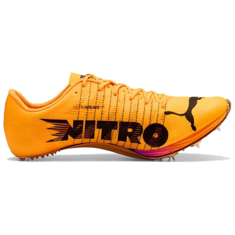 PUMA EvoSPEED Sprint Nitro 2 Textile Low top Running Shoes Unisex Orange Yellow