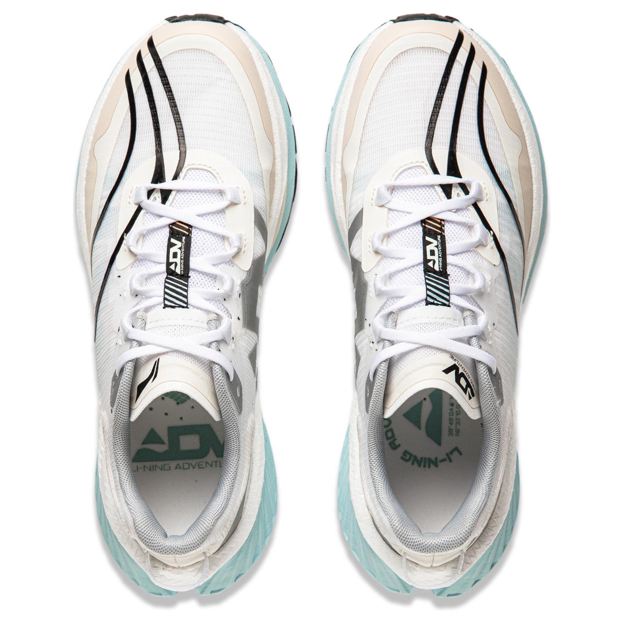 Li Ning De Lu Series Cushioning Slip Resistant Abrasion Resistant Support Rebound Low top Running Shoes Women’s Ecru
