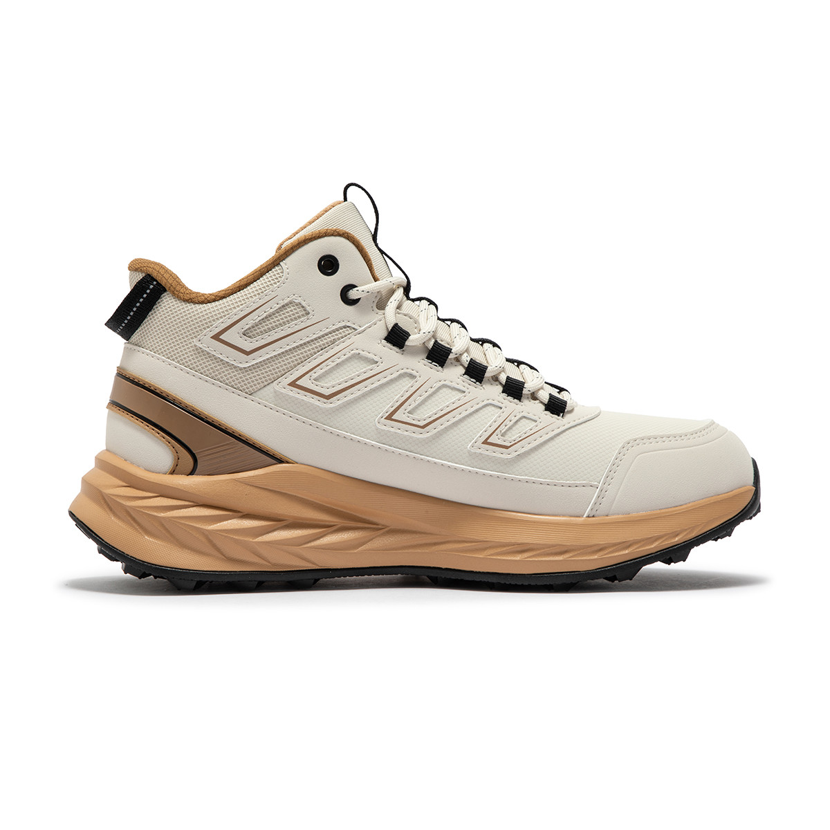 361° Abrasion Resistant Thermal Mid top Casual Running Shoes Men’s Beige Brown