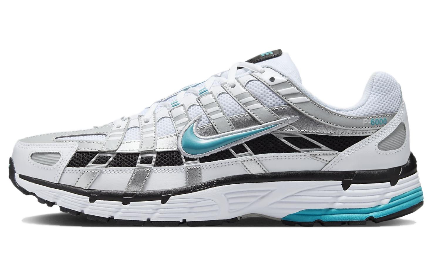 Nike P-6000 Comfortable and simple mesh fabric TPU wear-resistant and breathable low-top casual urban commuting running shoes men's white blue