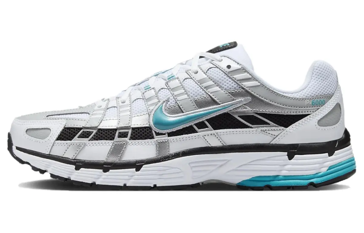 Nike P 6000 Abrasion Resistant Breathable Low top Casual City Commuting Running Shoes Men's White Blue