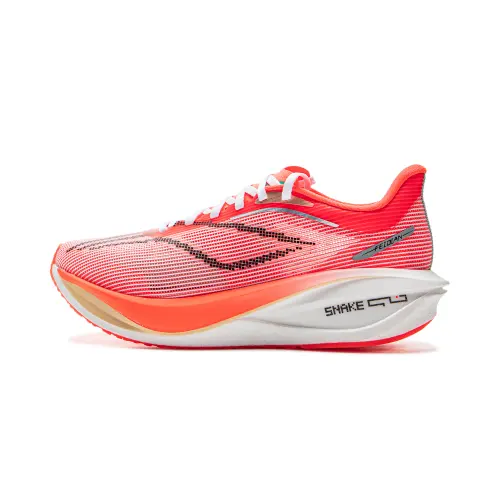 Li Ning Feidian 5 Challenger Low top Carbon Plate Physical Fitness Test & Exam Running Shoes Women's Red