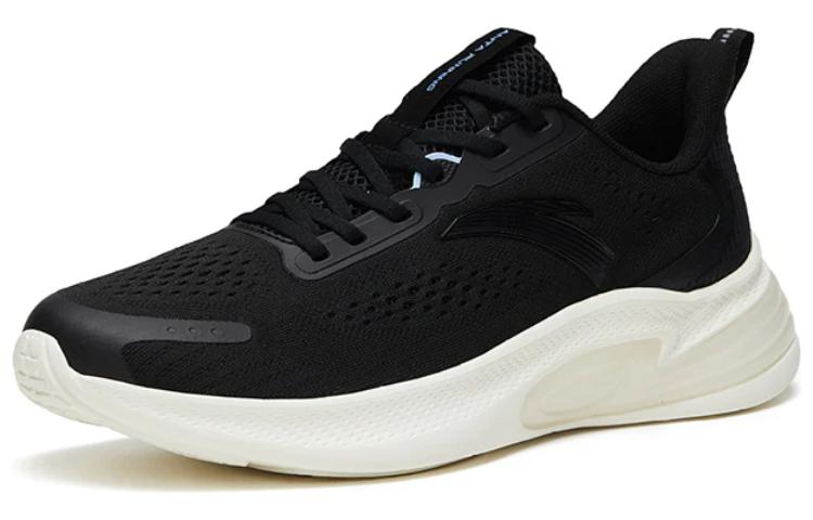 Anta Elastic Gum Comfortable Slip Resistant Abrasion Resistant Low top Running Shoes Men’s Black White
