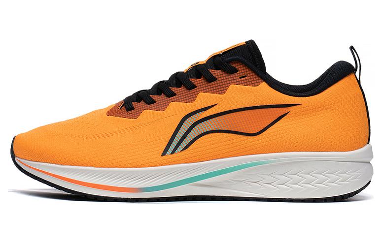 LiNing Red Rabbit 6 versatile non-slip wear-resistant lightweight low-top running shoes men's orange