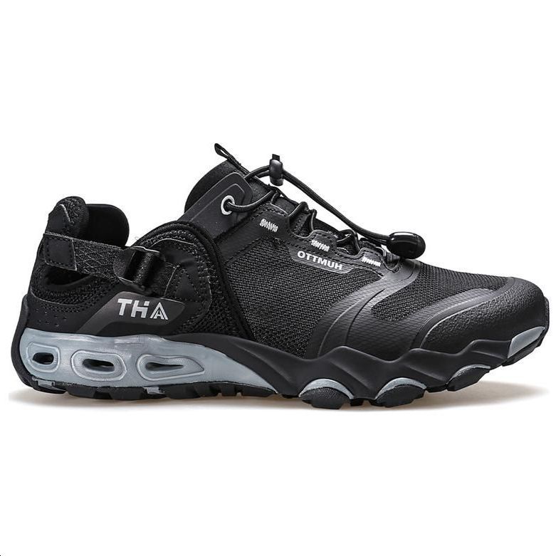 HUMTTO Comfortable Slip Resistant Slip Resistant Outdoor Shoes Men’s Black Gray