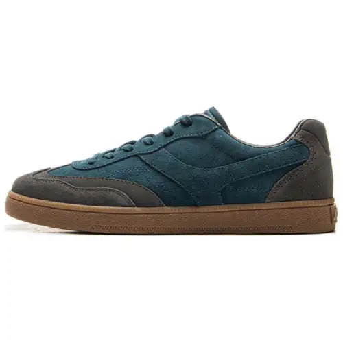 Li Ning Yunchuan Abrasion Resistant, Lightweight, Balanced Low top German Army Trainers Men's Blue Gray