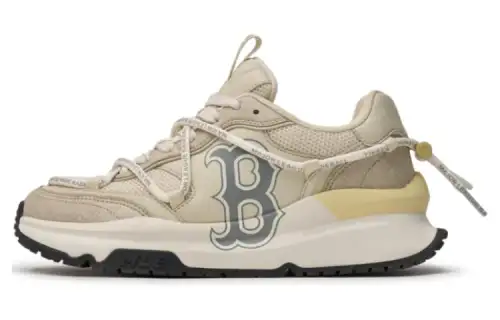MLB Chunky Runner Low top Casual Running Shoes Unisex Beige Black